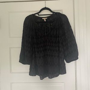 Rebecca Taylor sheer black blouse
